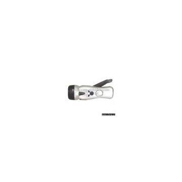 Crank Flashlight with FM Radio and Mobile Phone Charger