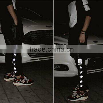 High Light Heat Transfer Printing Reflective Vinyl Logo / Reflector Heat Sticker Label