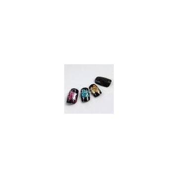 OEM and ODM Glitter Nail Art Fake Nails , Salon French nail