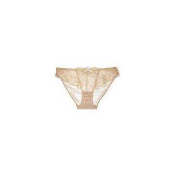 Semi Sheer Lace Low Rise Pretty Girls Bikinis Mesh Panties Customized