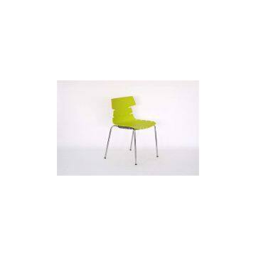 Norway Design Stackable Restaurant Plastic Dining Chair with Steel Legs