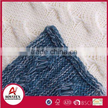 Wholesale 100% Acrylic Cheap Fashion Knit Plaid Travel Blanket photo-3
