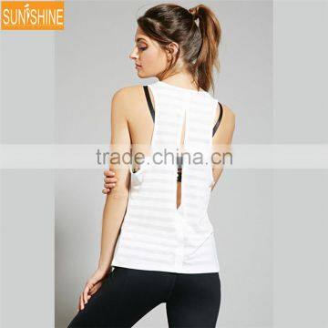 OEM Women Sports Singlets Running Yoga Gym Slim Tank Top photo-2