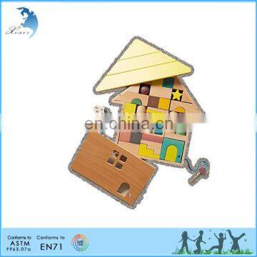 Make design small toy puzzle education montessori wooden house