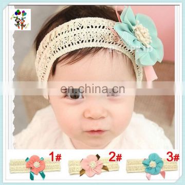 Baby Girls Flower Hit Color Party Cheap Elastic Headband HPC-0741