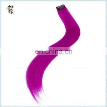 Cheap Girls Hairpiece Purple Synthetic Clip In Hair Extensions HPC-0167