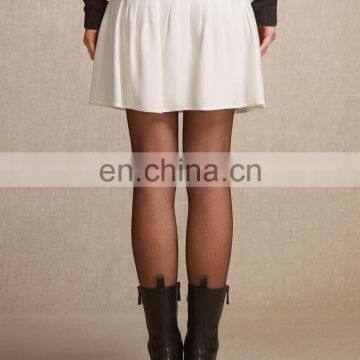 Custom Made Women Fashion Mini White Skirt photo-3