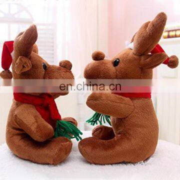 New Plush Toys Christmas Reindeer Stuffed Toys With Scarf photo-4