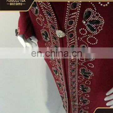 High quality rhinestone jersey knitting fabric for garment from China