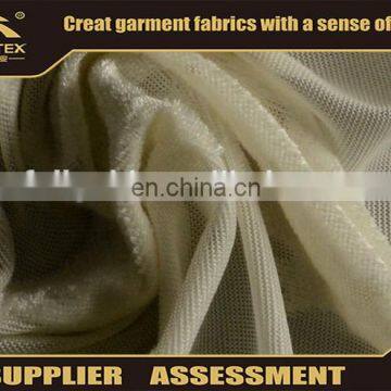 2015 new design white knitted flocking net fabric design