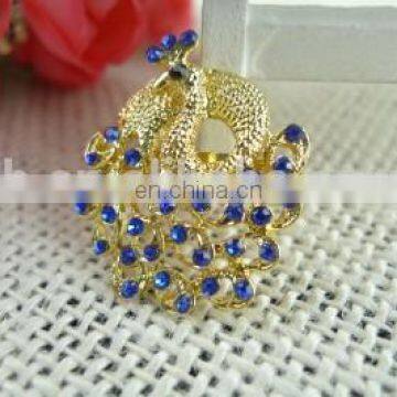 2015 Peacock Design Rhinestone Brooch With Pin for Decoration photo-2