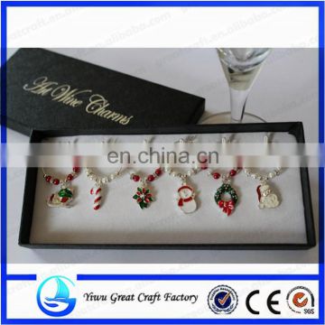 Luxury Christmas wine glass charms