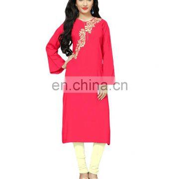 Girls Stylish Casual Wear Embroidery Kurtis 2017