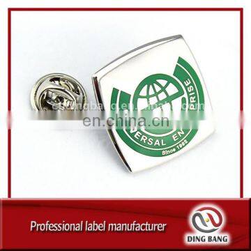 High Qulaity Promotion Business Gift Alloy Casted And Butterfly Clasp Type Custom Design Printed Metal Badge