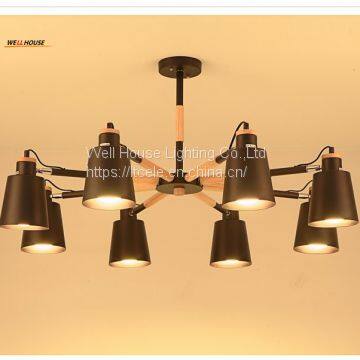 LED Chandelier Living Room Restaurant the Bedroom Wood Minimalist Modern Wind Industry With Creative Japanese-style photo-2