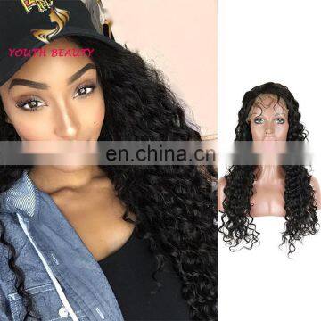 New arrival full lace wig in deep wave brazilian human virgin hair 9A grade cuticle aligned hair