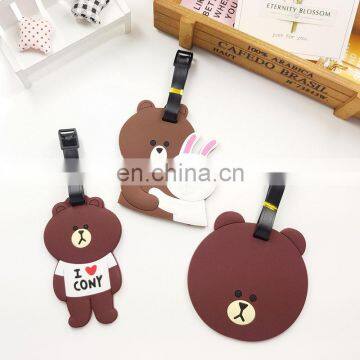 2017 New Design Customized Bear Shape Soft Rubber Pvc Luggage Tag photo-4