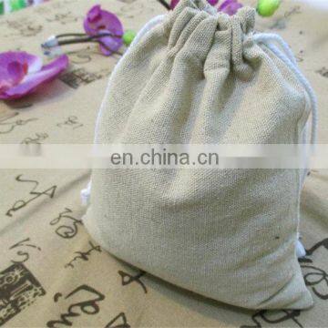 High quality linen cloth drawstring dust bag for kitchenware