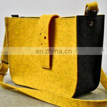 Handmade Modern Designed Felt Messenger Bag With Cotton Lining photo-5