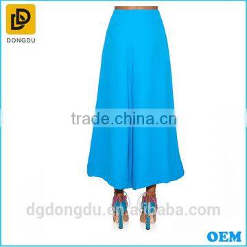 Custom Wholesale Casual Wide-leg Silk-crepe Trousers for Lady photo-3