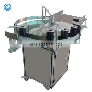 Factory Bottle Unscrambler Turntable Rotary Table with Labeling Machine