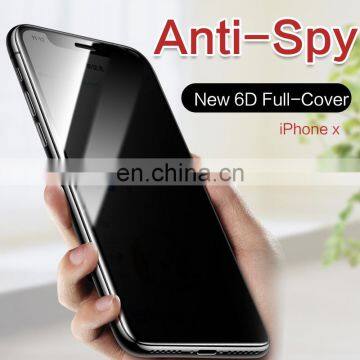 3D 5D Full Coverage Anti-Glare Keeping Secret Anti Shock Tempered Glass Privacy Screen Protector for Iphone x xr xs xs Max photo-3