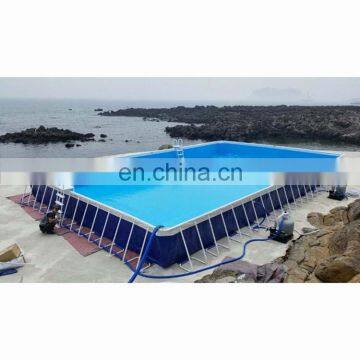 PVC Rectangle Steel Metal Frame Swimming Pool for Sale/inflatable water pool