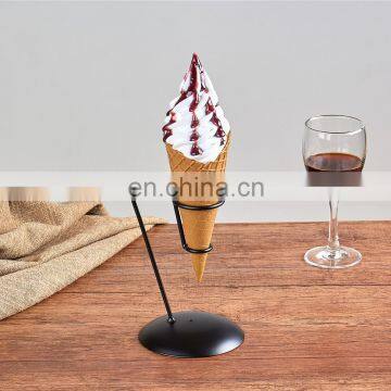 Fake Snack Decoration Props Simulation Dummy Ice Cream Waffle Cone Sample Mould Display With Snack Rack photo-6