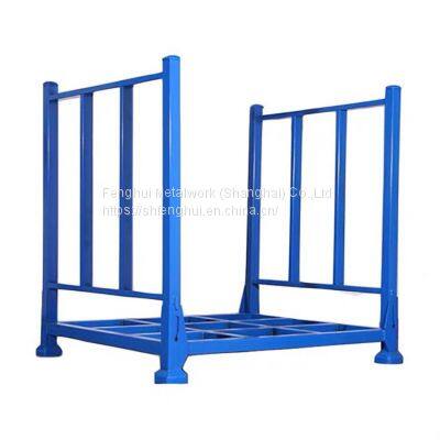 wholesale stackable portable detachable square metal pallet storage rack nestainer rack