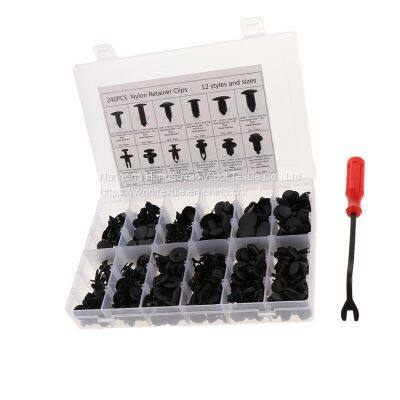 PVC 8.2mm-24.1mm Head Diameter Black Automotive Plastic Fasteners
