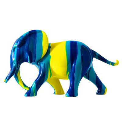 Nordic Style Creative Resin Splash-Color Elephant Decoration Colorful Animal As Furnishing Craft Ornaments For Home Decor