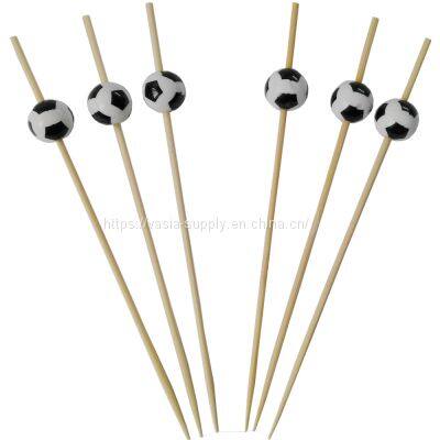 Disposable Football decorative bamboo appetizer picks for party