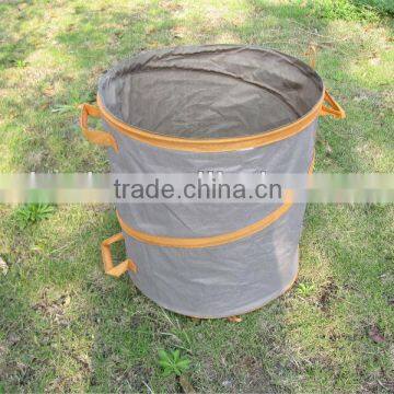 pvc coated 600D garden pop up bag with three handles