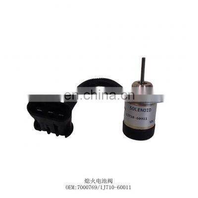 7000769 1J710-60011 Excavator solenoid valve for electric parts  fuel Shut Off /stop Solenoid valve