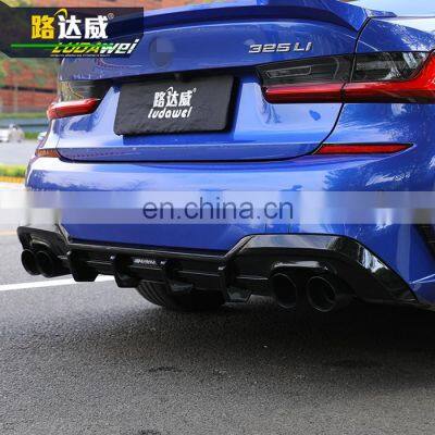 Body Parts AK Style Rear Bumper Lip For 2019+ BMW G20 G28 New 3 Seriesr Rear Diffuser photo-4