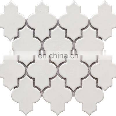 Wholesale Mosaic Leaf Shape Ceramic Background decoration building material bathroom Mosaic Tile