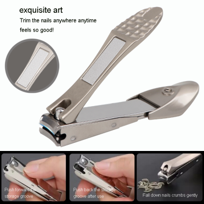 Amazon Wholesale Stainless Steel Nail Clipper Mantis Shape With Storage Groove photo-2