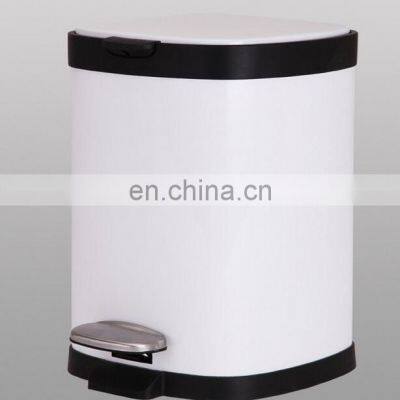 Household Stainless Steel Pedal Bin 6L 12L 20L 30L Powder Coating Trash Can Indoor Square Soft Closing Dustbin photo-5