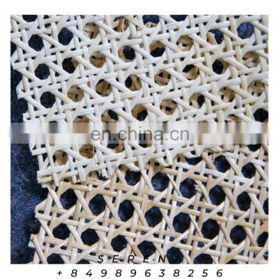 Roll Natural Mesh Furniture Bleached 1/2 Open Mesh Woven Rattan Cane Webbing rattan cane furniture Serena +84989638256