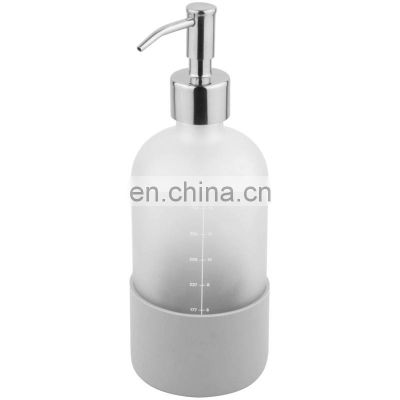 Bottle for Hand Washing Sanitizer OEM Decorative Plastic Rectangular Copper Shower Gel Oil Packaging Black Glass Screen Printing