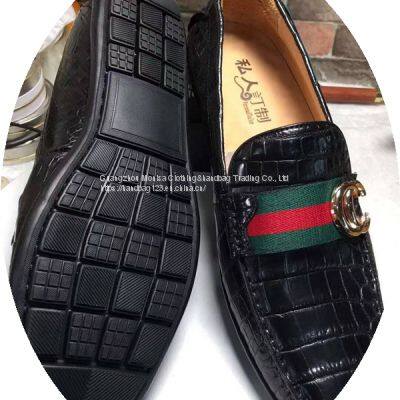 Korean Version Of The Slip-On Shoes a Pedal Beanie Shoes Crocodile Pattern Sailing Shoes Genuine Leather Shoes Casual Driving Shoes Spring Men's Shoes photo-5