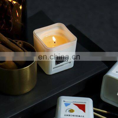 Wholesale Smokeless Wedding Gift Glass Jar Custom Aromatherapy Luxury Fragrance Soy Wax Scented Candle photo-5