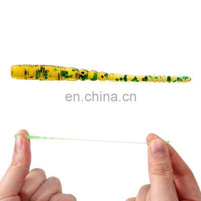 JOHNCOO 10PCS/BAG High Quality TPE Material Needle Tail Fishing Soft Bait Soft Plastic Bait Soft Plastic Lure