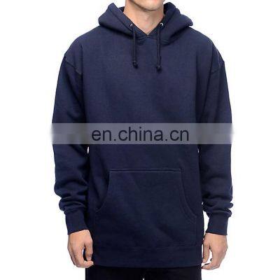 Blue Streetwear Loose Vintage Washed Heavy Weight Cotton Embroidered Custom Hoodies Unisex Oversize