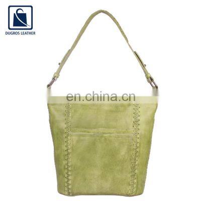 Anthracite Fitting Zipper Closure Type Luxury and Modern Design Fashion Designer Women Genuine Leather Shopper Shopping Bag photo-2