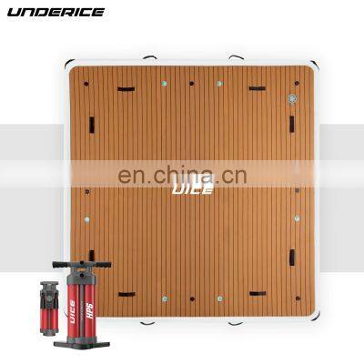 Manufacturer Quotes Inflatable Dock Manhand Double Layer EVA Inflatable Floating Platform 10'x10' Thickness 6'' photo-5