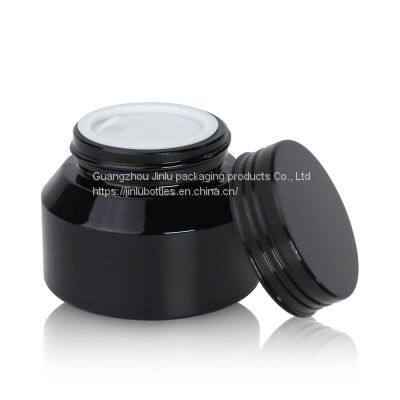 15g Black Eye Cream Bottle Spot Wholesale Cosmetics Glass Subpacking Set 50g Diagonal Shoulder Cream Bottle Finished Product photo-5