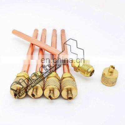 Refrigeration 1/4 copper access valve pin valve