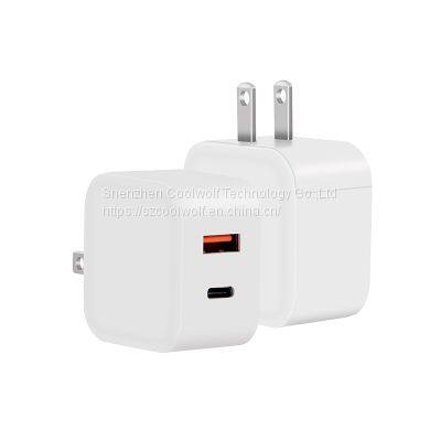 1a1c Output Us Plug 20W Fast Power Adapter 5V 3A, 9V 2.22A USB Transformer 12V 1.67A Type C Mobile Phone PD Charger photo-4