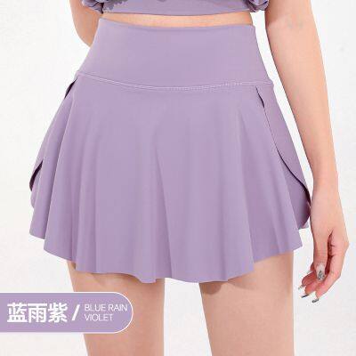 Quick Drying Built-in Pocket With Ruffle Edge, Outdoor Badminton and Tennis Skirt, Anti Glare Fake, Two High Waisted Yoga Skirts and Pants photo-3
